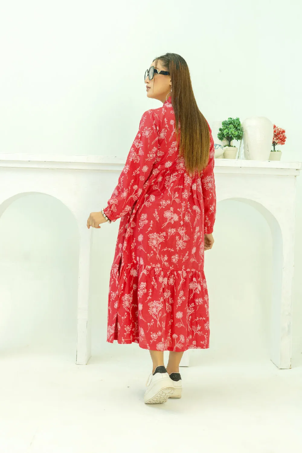 1 PC Stitched | Paste Printed Khaddar Frock