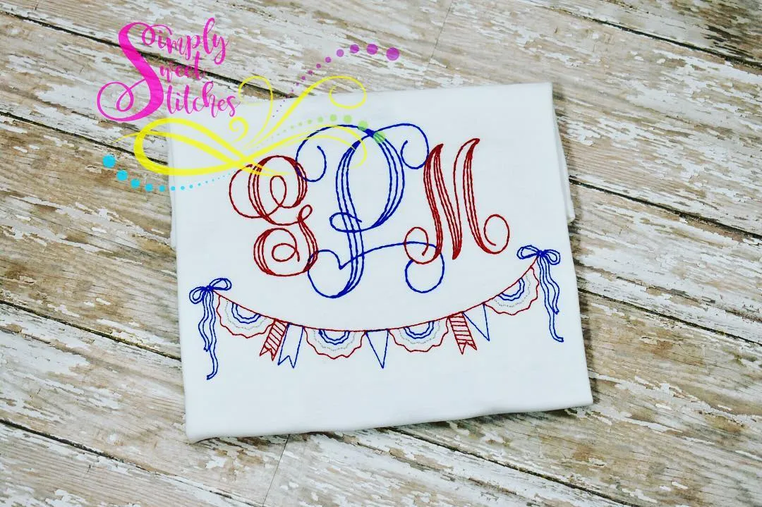 1091 - VINTAGE PATRIOTIC BANNER - SKETCH CHILD SHIRT