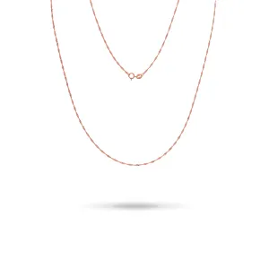 1.0mm Singapore Chain in Rose Gold