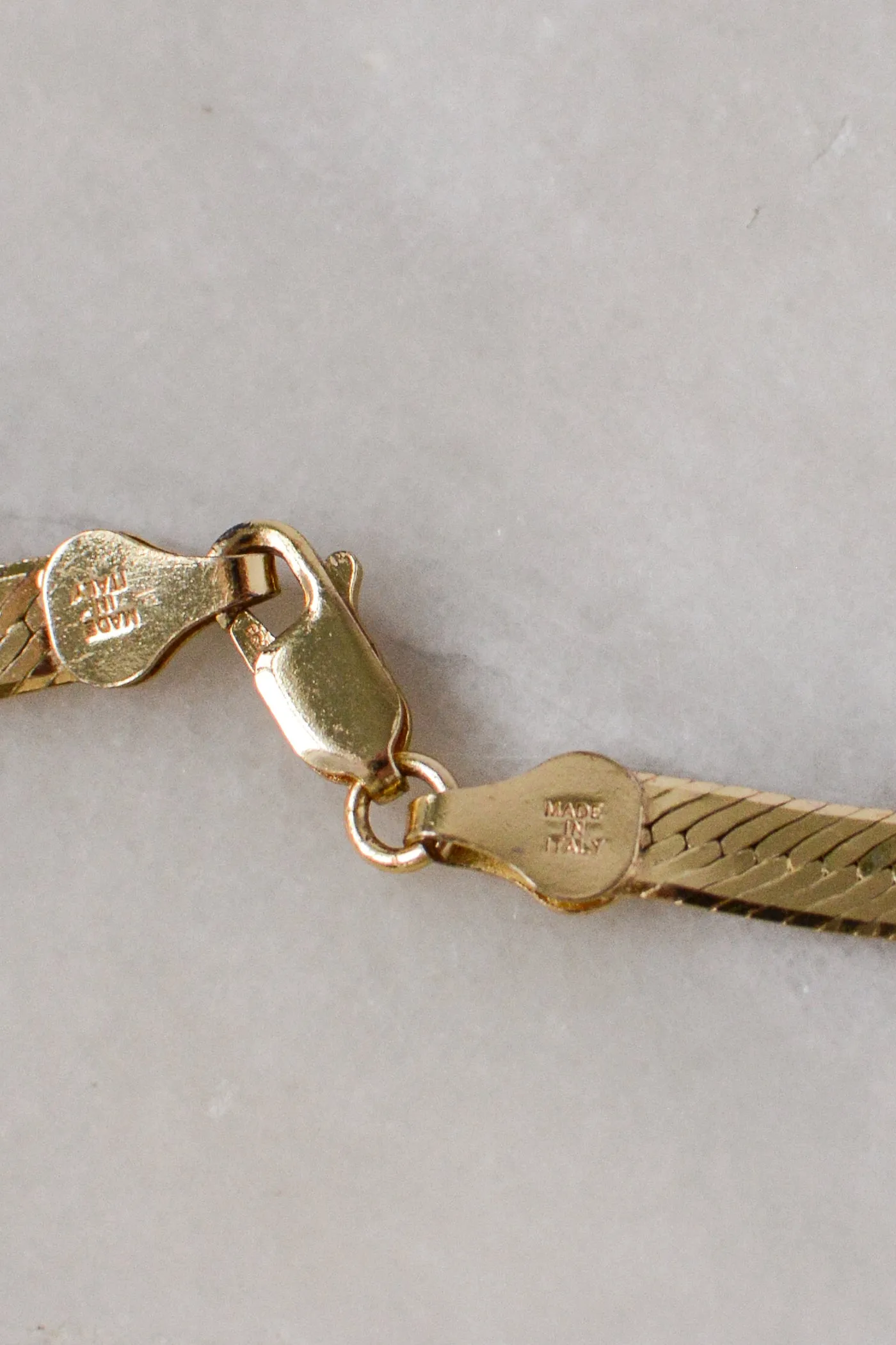 14K Gold Plated Sterling Snake Chain ~ 18"
