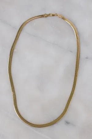 14K Gold Plated Sterling Snake Chain ~ 18"