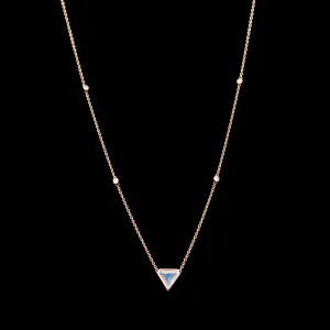 14K Solid Gold Moonstone Diamond Layering Necklace