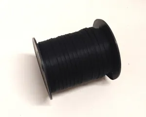1/4" Quadruple Fold Black Satin Cord Stitched without Reinforcement (5 yds) 0250QTST - jacket cord; handbags; sewing