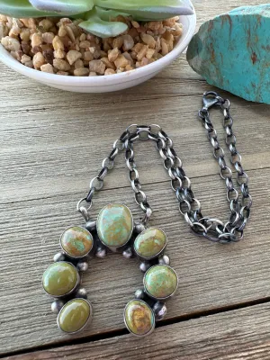16" Kingman Turquoise Naja Pendent