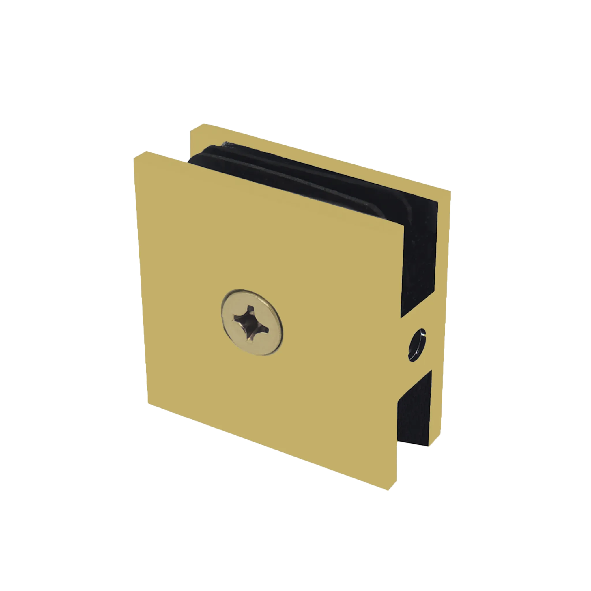 1.75" x 1.75" Fixed Glass Clamp - Square (CH, BN, MBL)