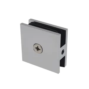 1.75" x 1.75" Fixed Glass Clamp - Square (CH, BN, MBL)