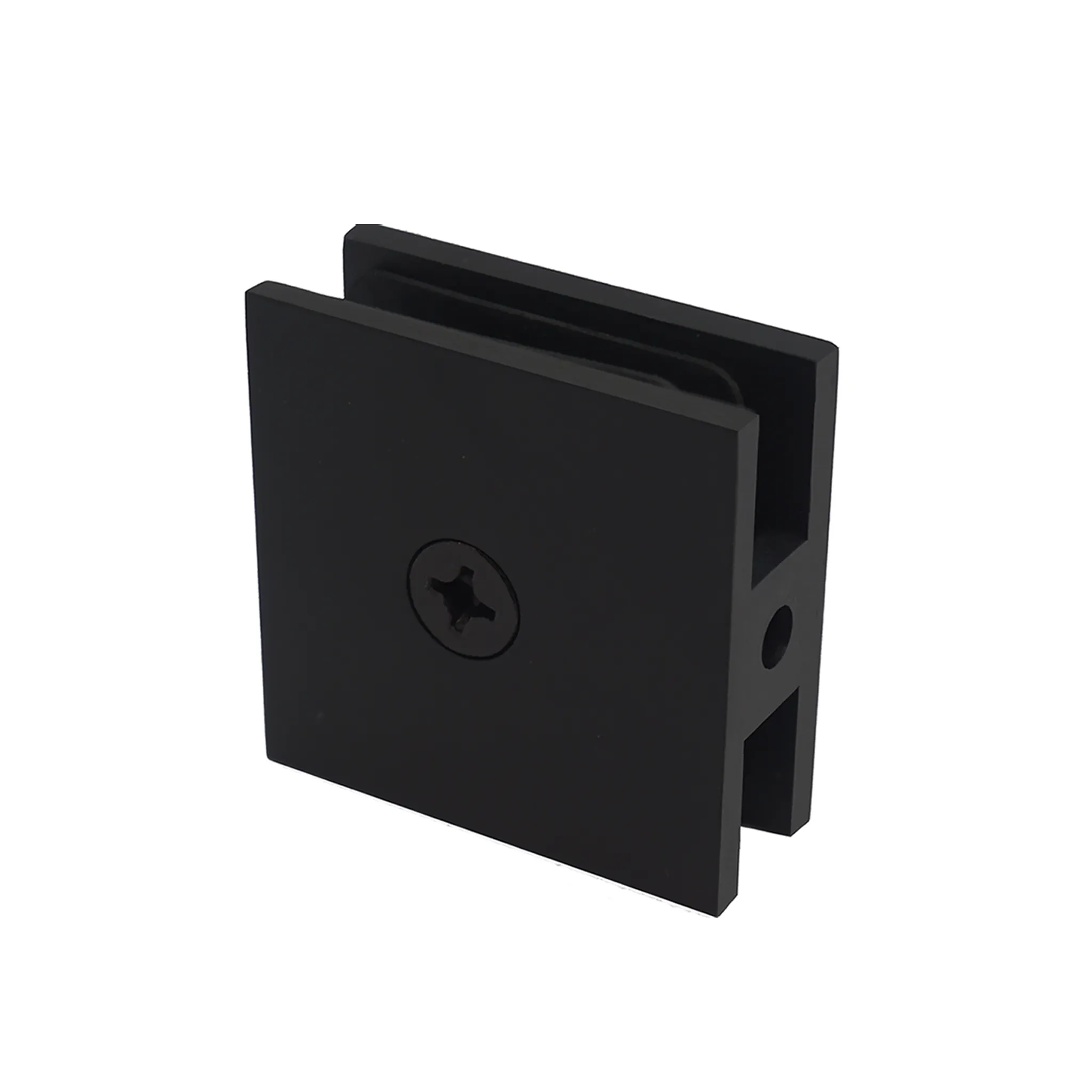 1.75" x 1.75" Fixed Glass Clamp - Square (CH, BN, MBL)