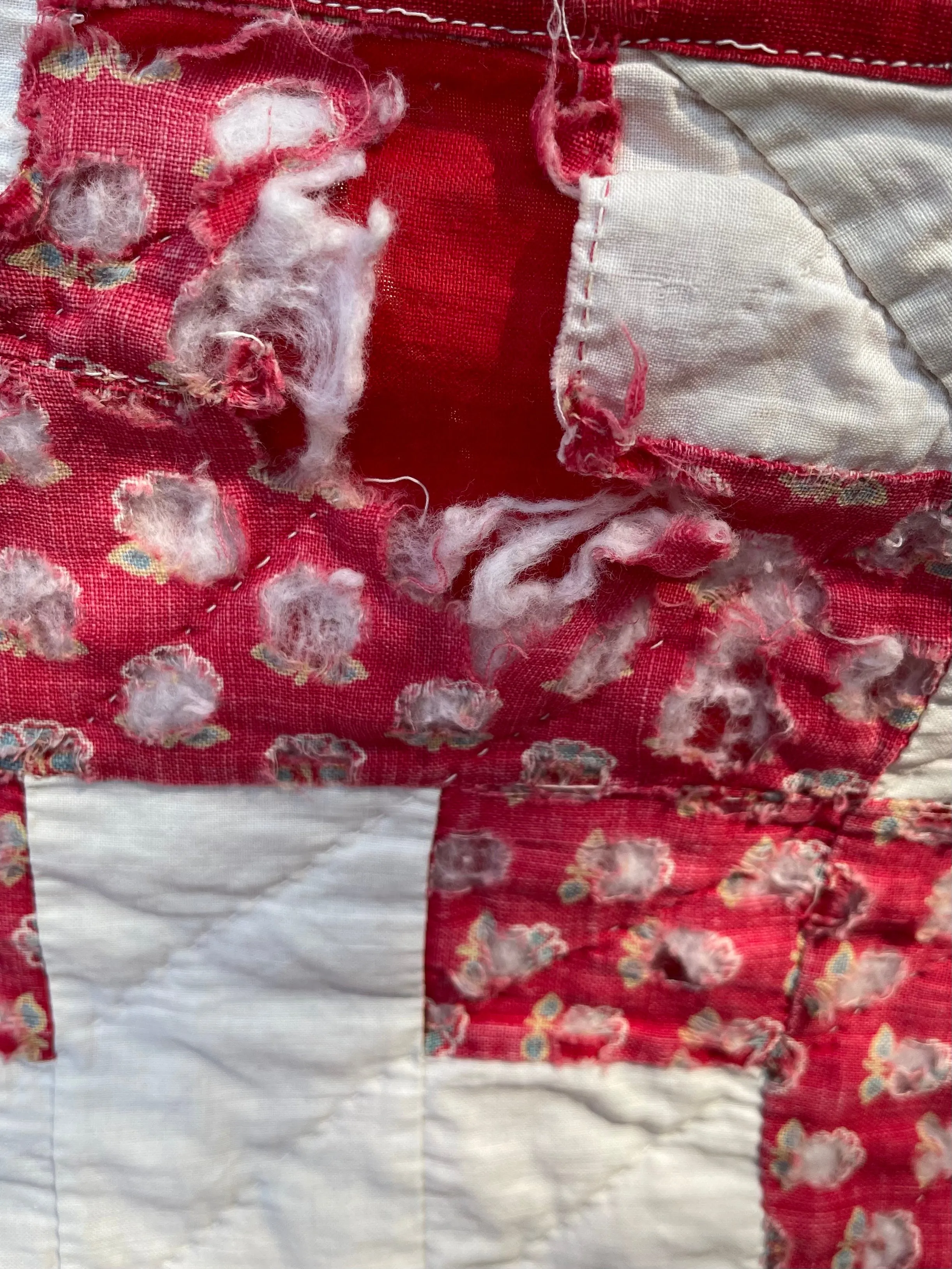 1849 Turkey Red Signed Friendship Album Patch Quilt