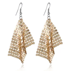 18K Gold-Plated Matt Drop Earrings