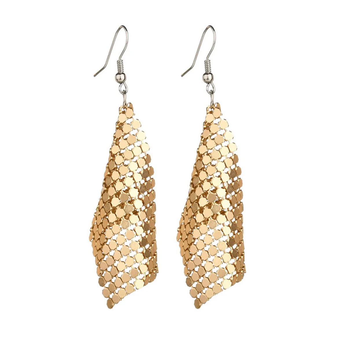 18K Gold-Plated Matt Drop Earrings