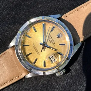 1968 Rolex Date 1501 Tropical Creme Brûlée Stainless Steel Caliber 1570 Wristwatch