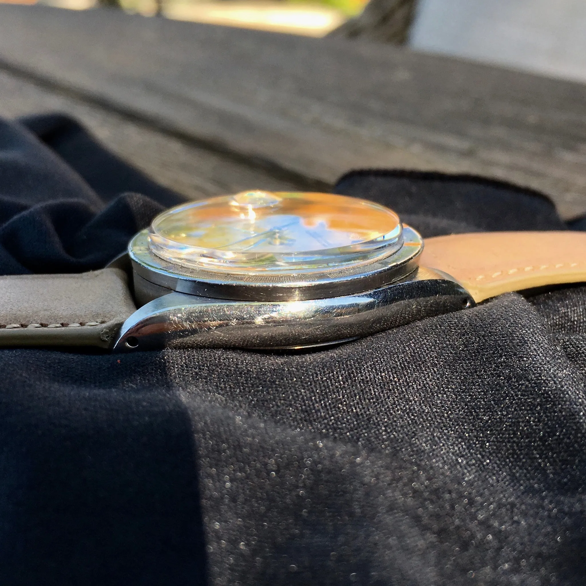 1968 Rolex Date 1501 Tropical Creme Brûlée Stainless Steel Caliber 1570 Wristwatch
