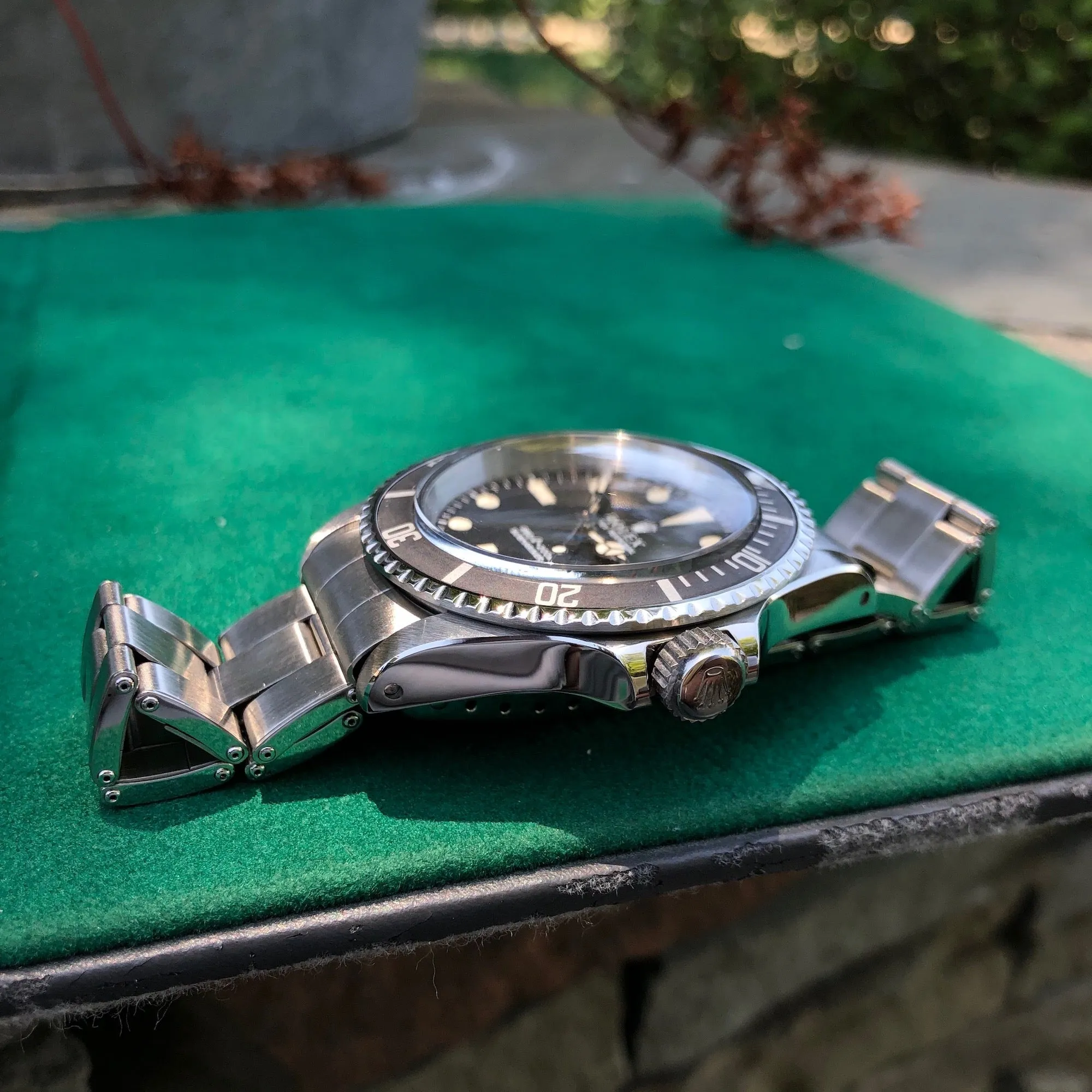 1971 Rolex Submariner 5513 Matte Black Non Serif Dial Wristwatch