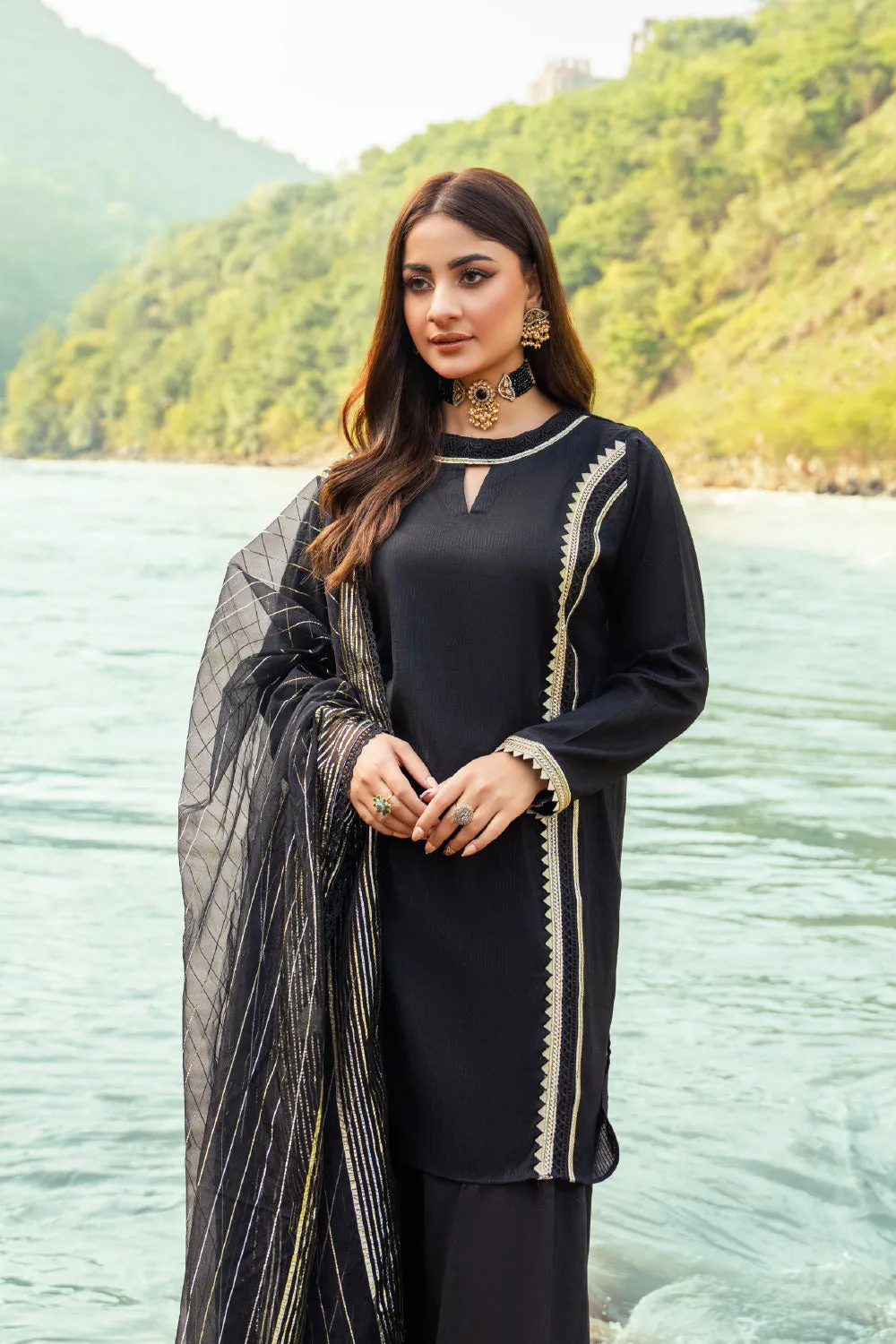 2 PC Stitched | Jacquard Shirt   Dupatta