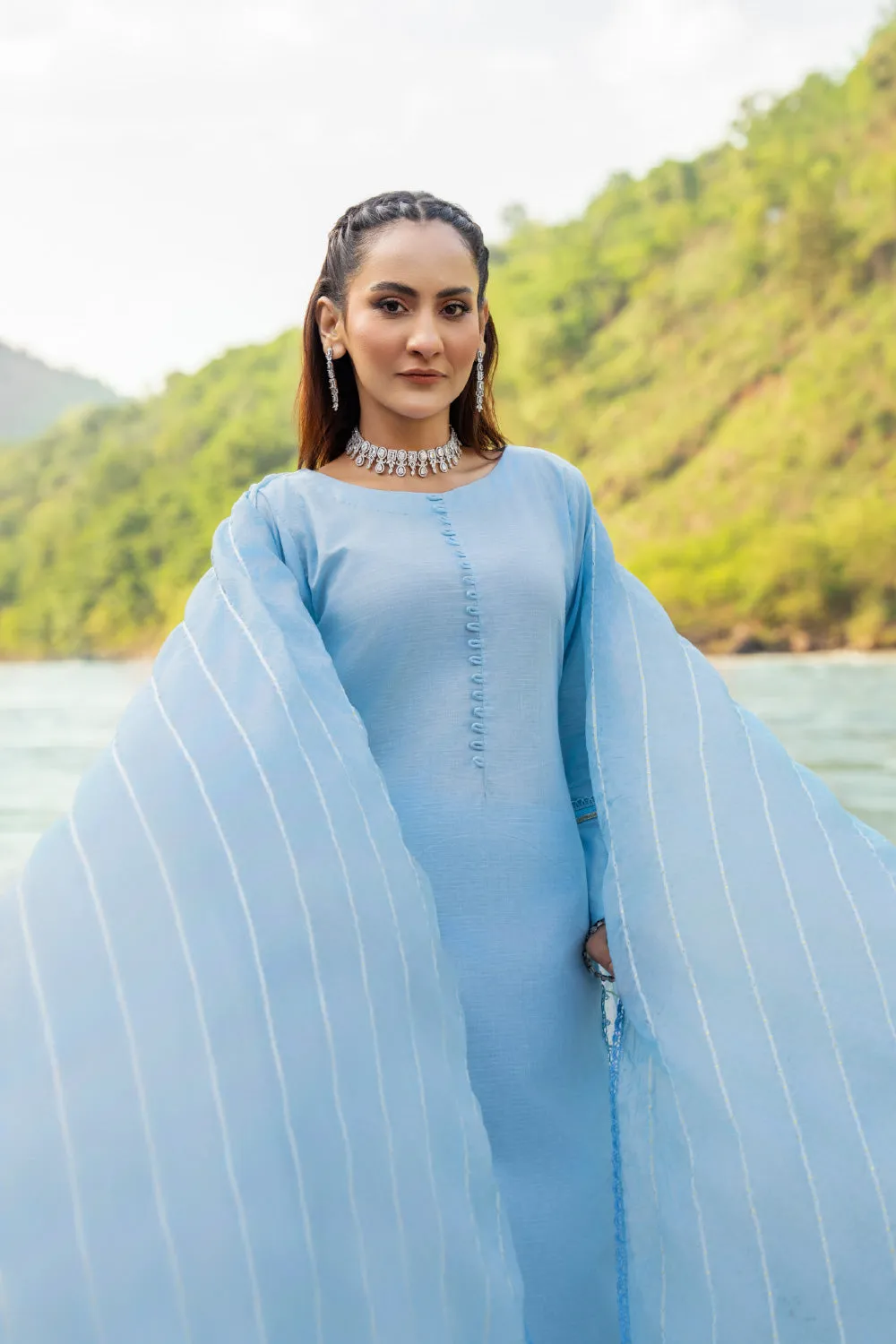 2 PC Stitched | Jacquard Shirt   Dupatta
