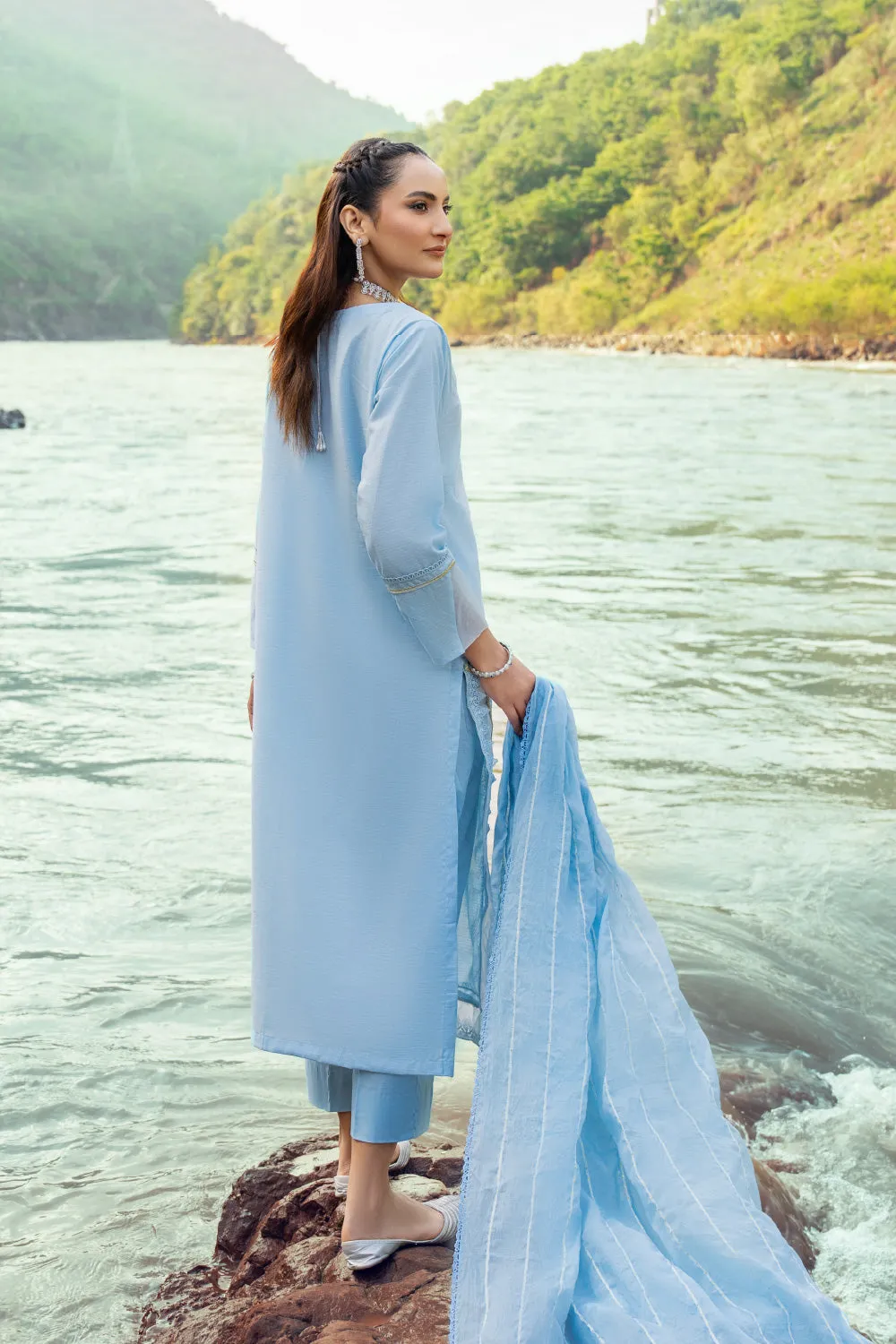2 PC Stitched | Jacquard Shirt   Dupatta