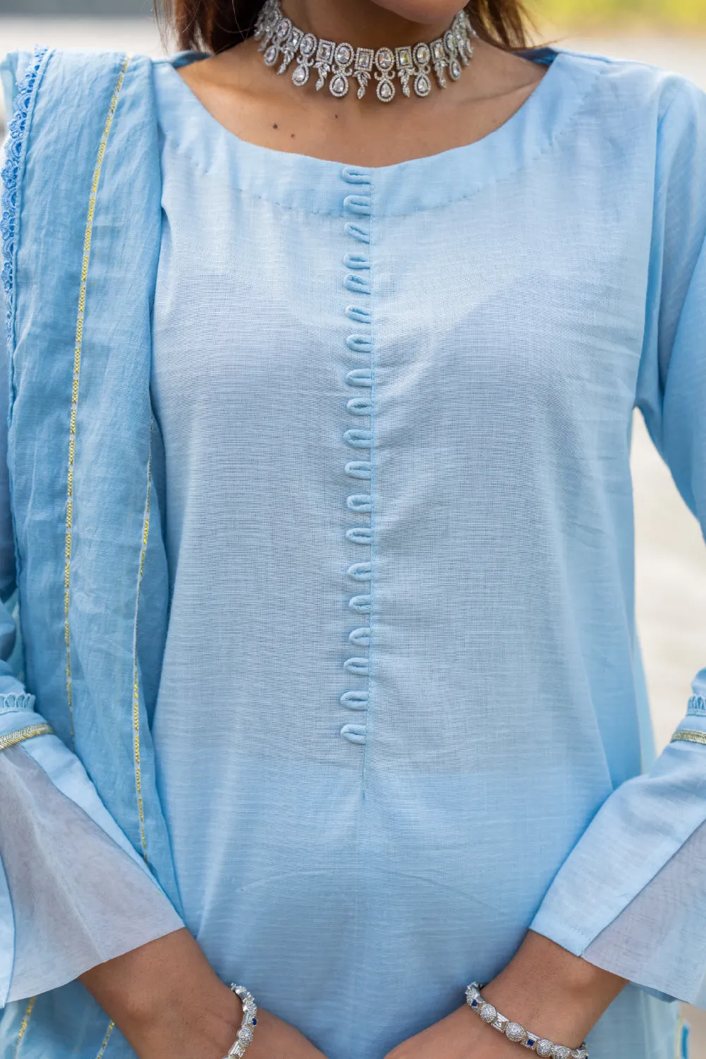 2 PC Stitched | Jacquard Shirt   Dupatta