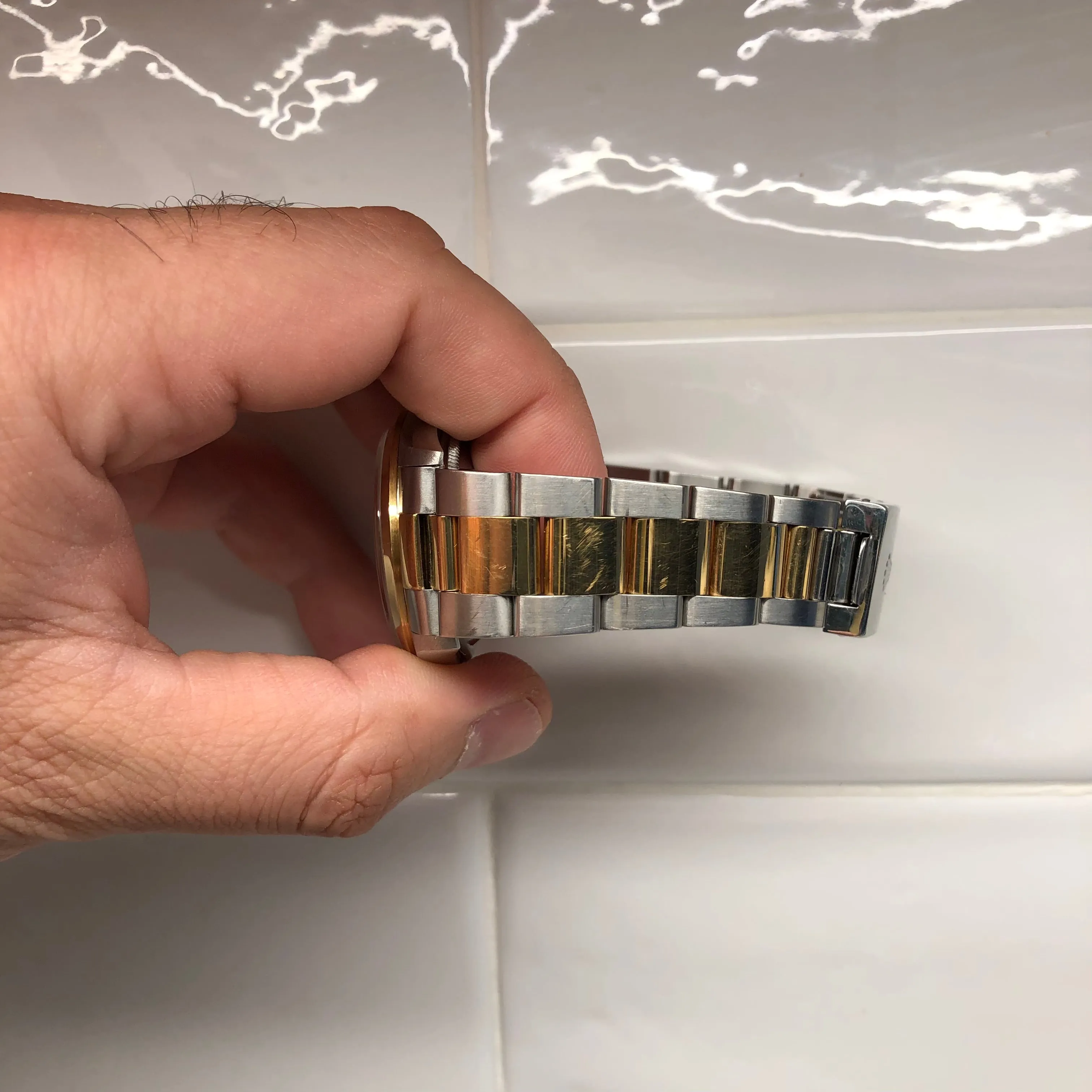 2000 Rolex Datejust 16203 Mother of Pearl Oyster Two Tone Wristwatch Box Papers