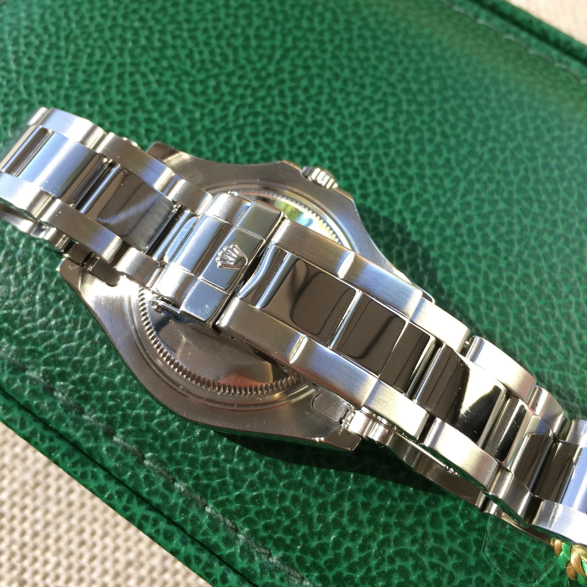 2000 Rolex Yachtmaster 168622 Mid Size "P" Steel Platinum Oyster Ladies Wristwatch