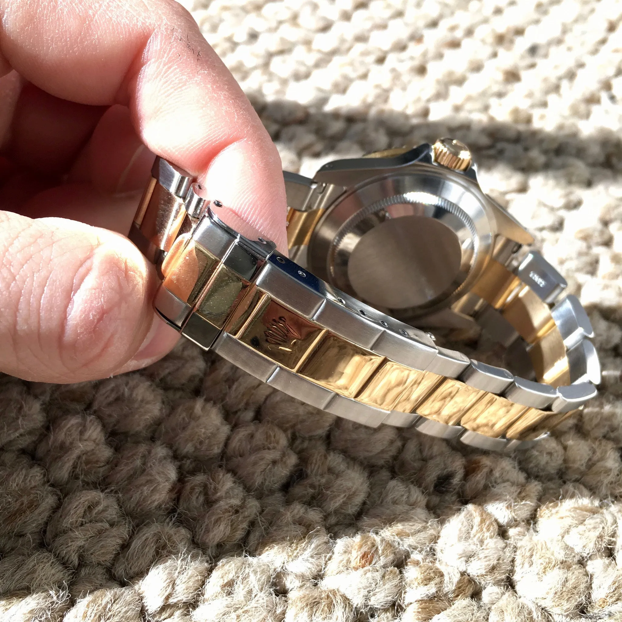 2002 Rolex Submariner 16613 Two Tone Steel 18K Gold "Y" Serial Wristwatch