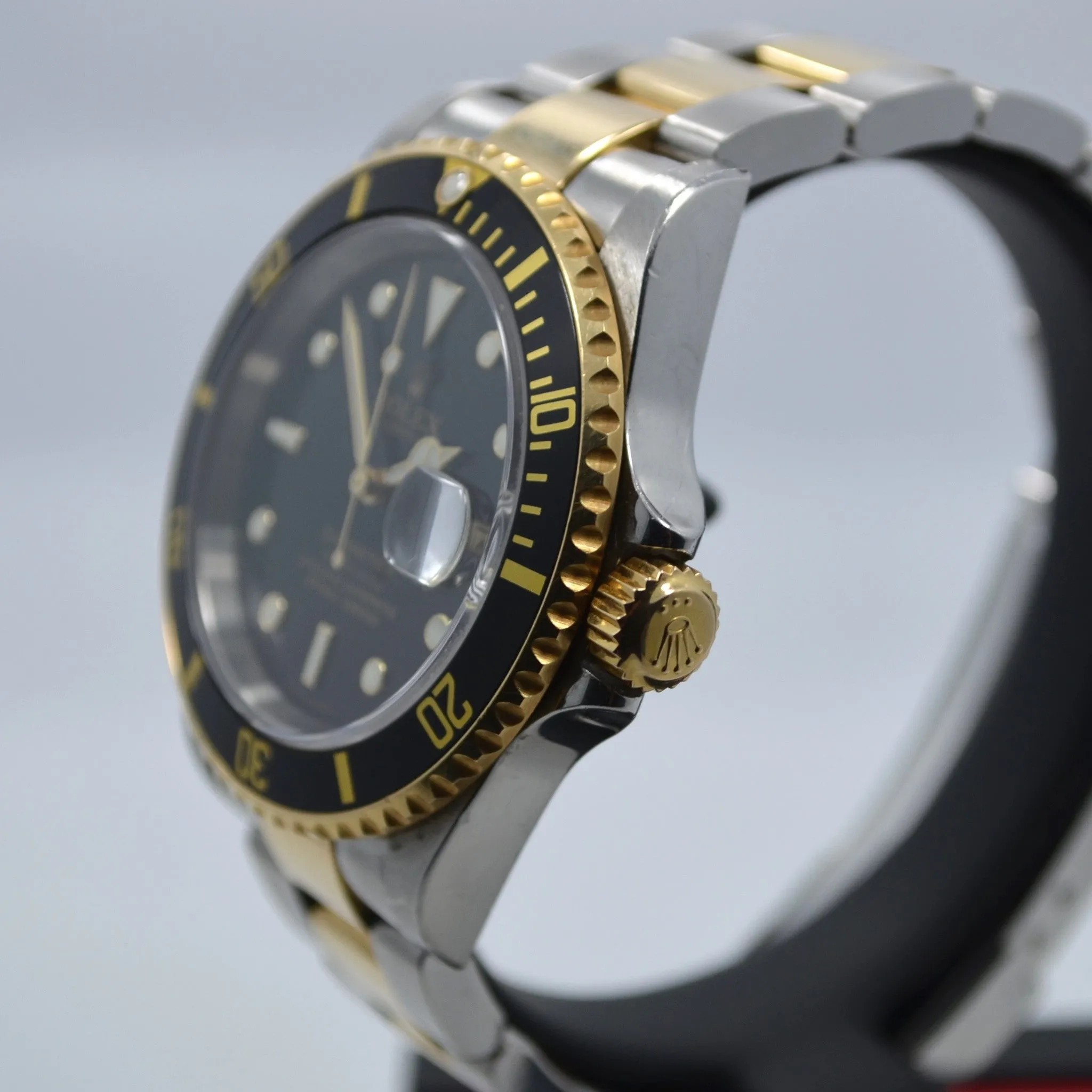 2005 Rolex Submariner 16613 Steel 18K Gold Black "D" Serial Box Papers Watch