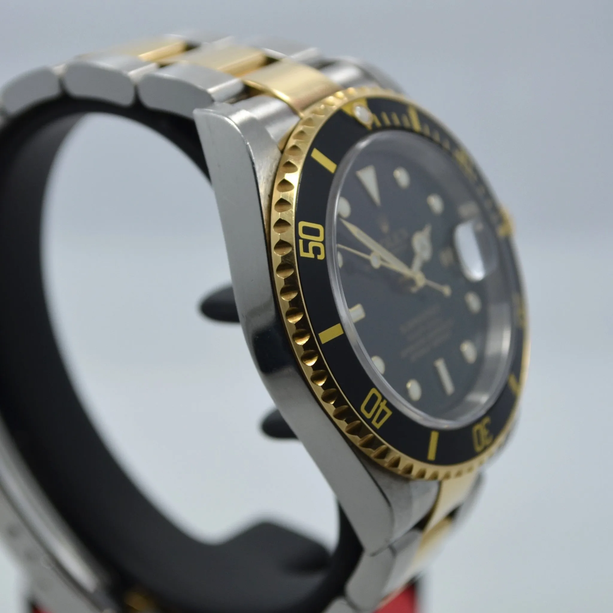 2005 Rolex Submariner 16613 Steel 18K Gold Black "D" Serial Box Papers Watch