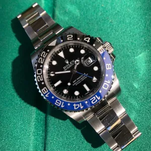 2015 Rolex GMT Master II 116710 BLNR Batman Ceramic Steel Automatic Wristwatch Box Papers