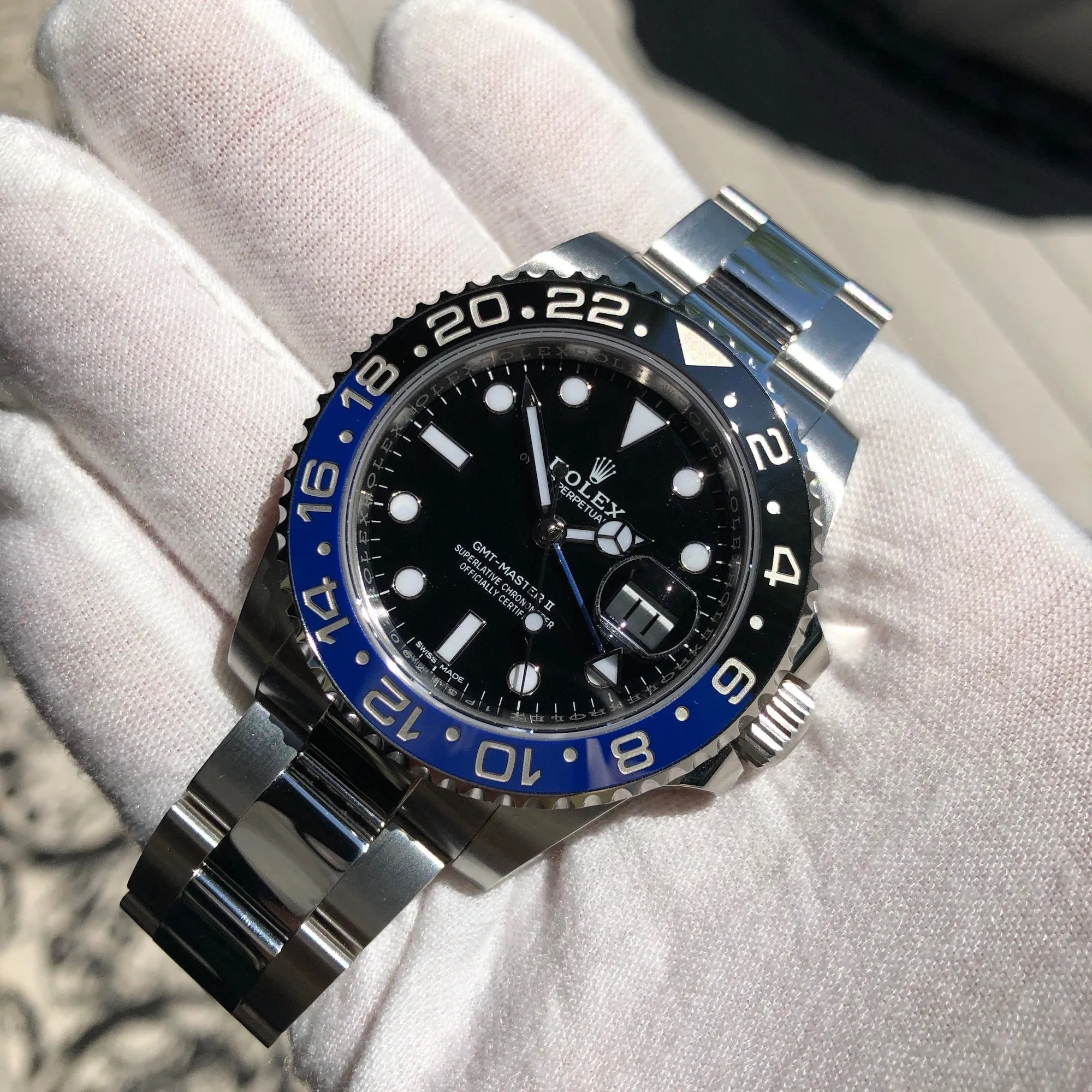 2017 Rolex GMT Master II 116710 BLNR Batman Ceramic Steel Automatic Wristwatch Box Papers