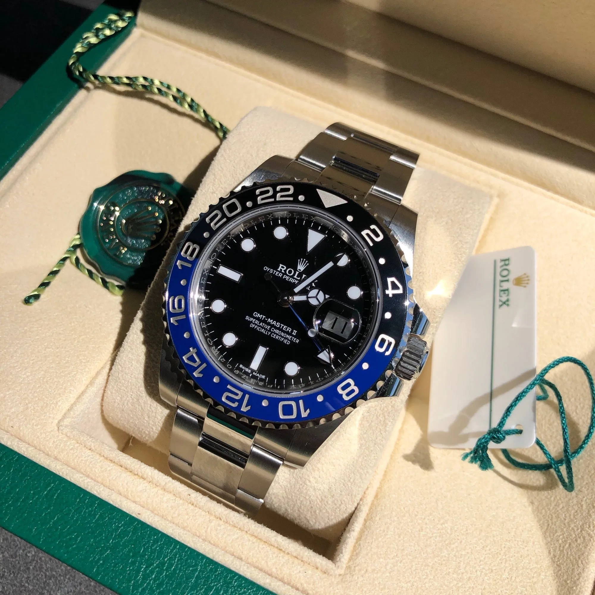 2017 Rolex GMT Master II 116710 BLNR Batman Ceramic Steel Automatic Wristwatch Box Papers