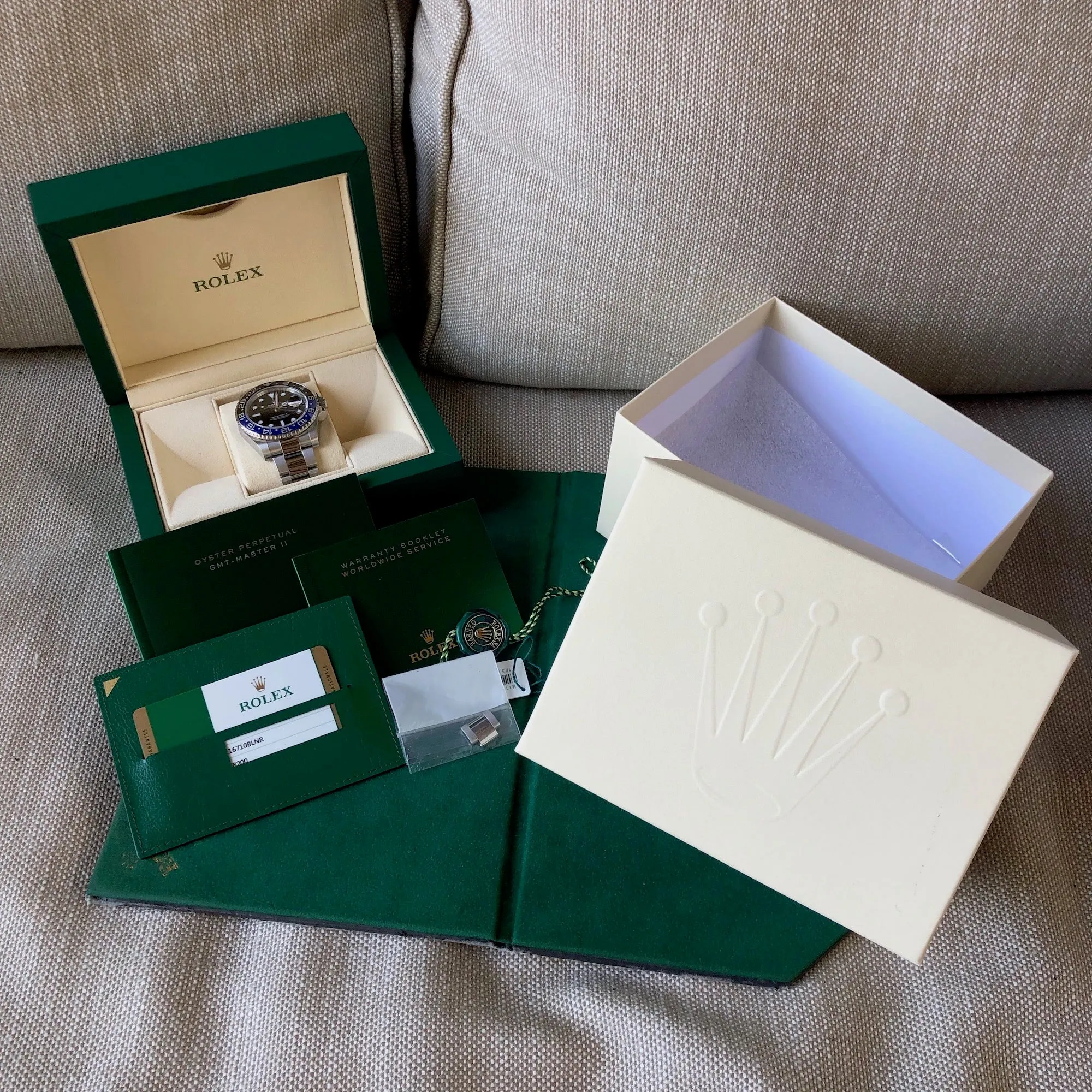 2017 Rolex GMT Master II 116710 BLNR Batman Ceramic Steel Automatic Wristwatch Box Papers