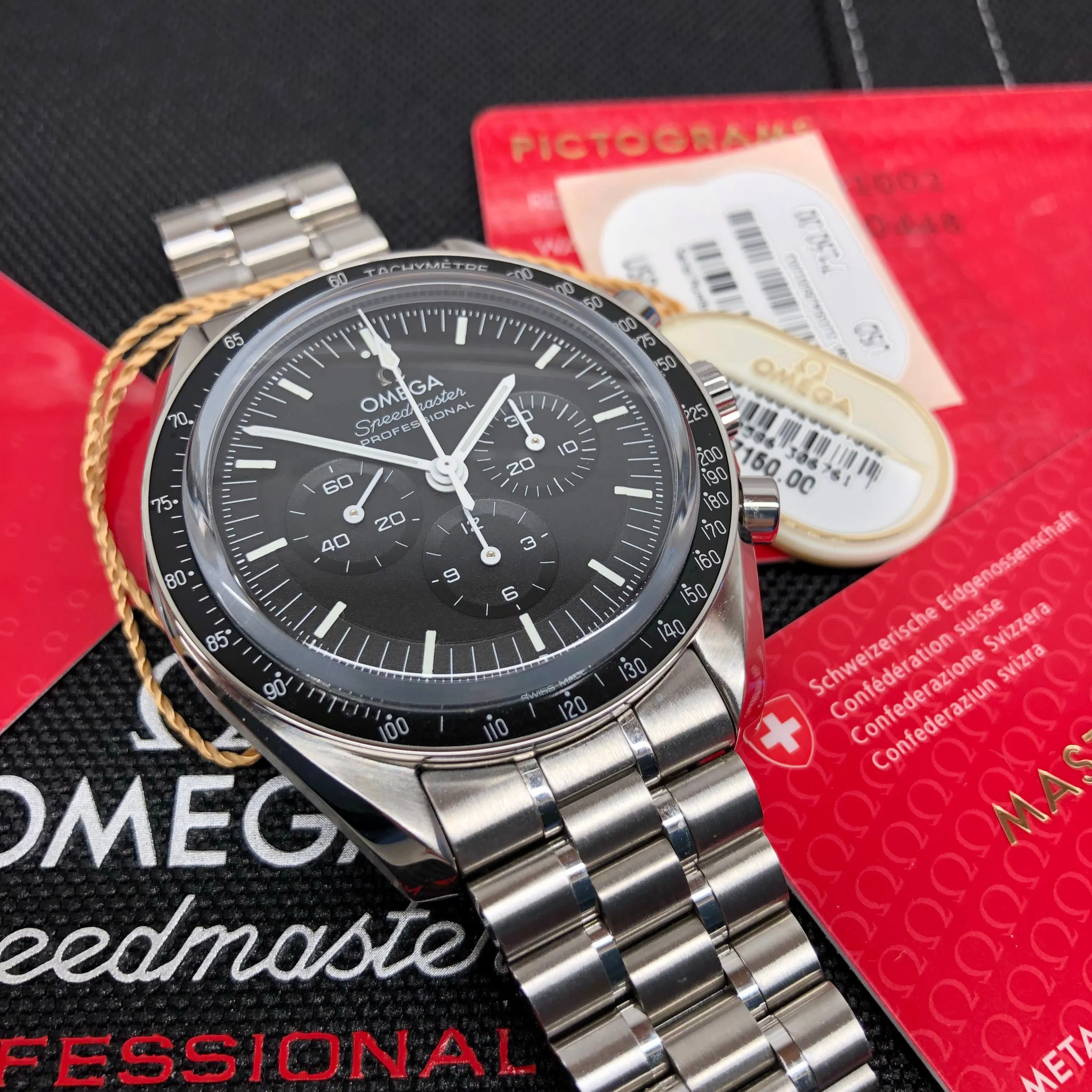 2021 Omega Speedmaster Moonwatch 310.30.42.50.01.002 Master 42mm Wristwatch with Box Papers