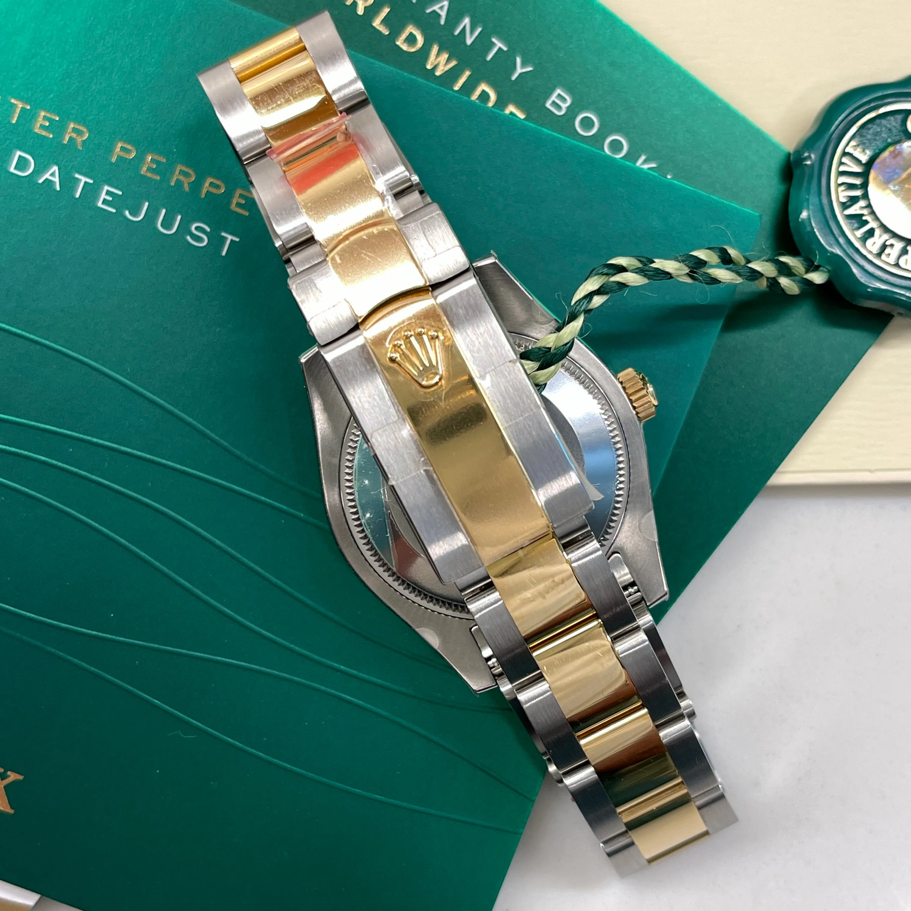 2021 Rolex Datejust 178243 Ladies Two Tone 31mm Midsize Black Stick Wristwatch Box Papers Factory Wrapped