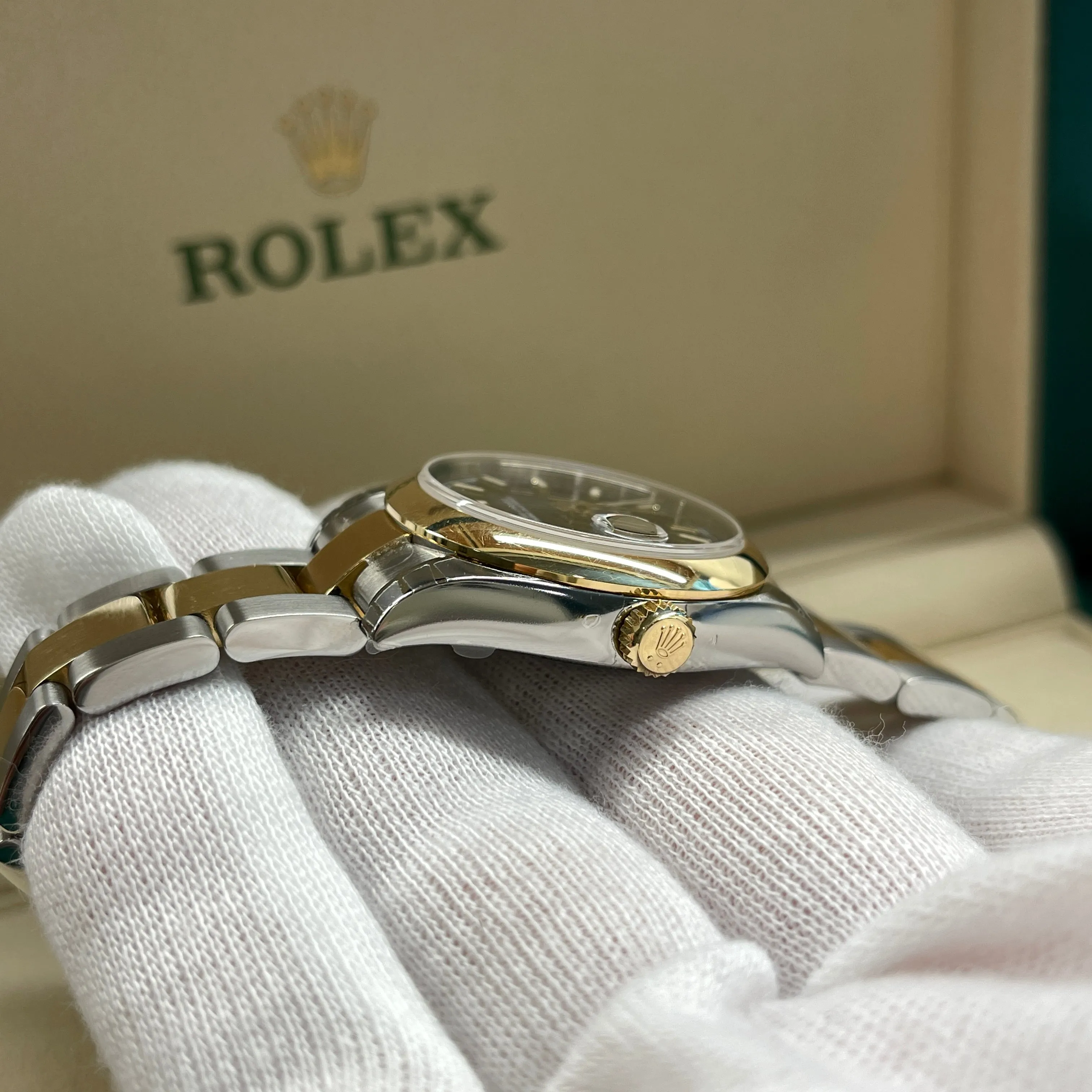 2021 Rolex Datejust 178243 Ladies Two Tone 31mm Midsize Black Stick Wristwatch Box Papers Factory Wrapped