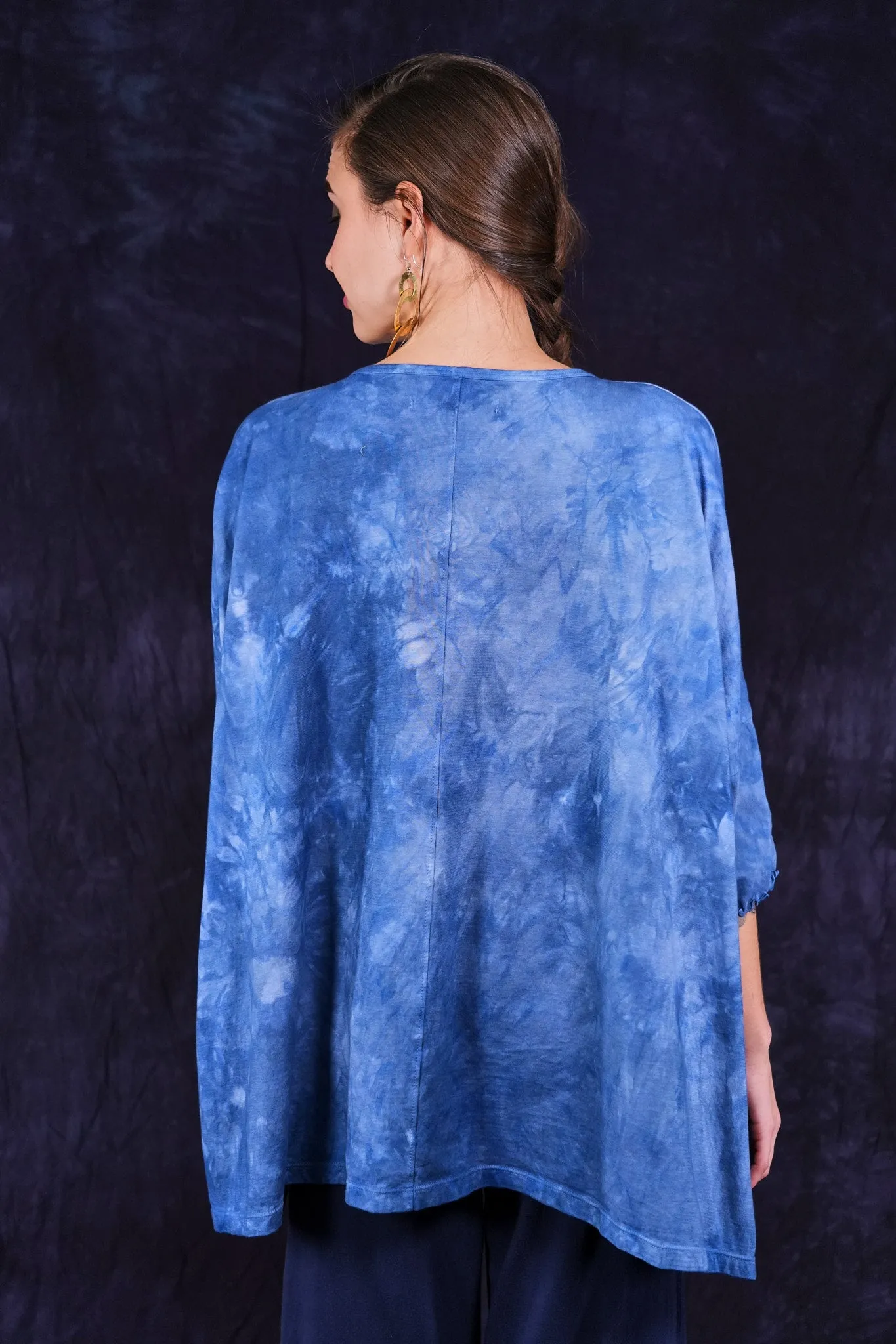 2353HD Square Tee w/ Lettuce Sleeves Super Blu -P