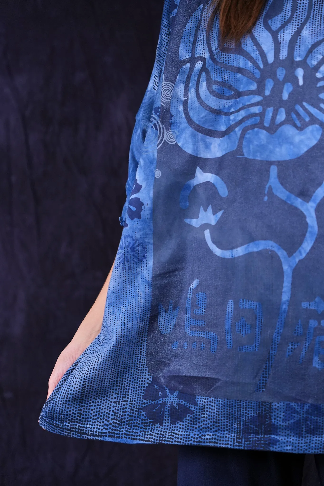2353HD Square Tee w/ Lettuce Sleeves Super Blu -P