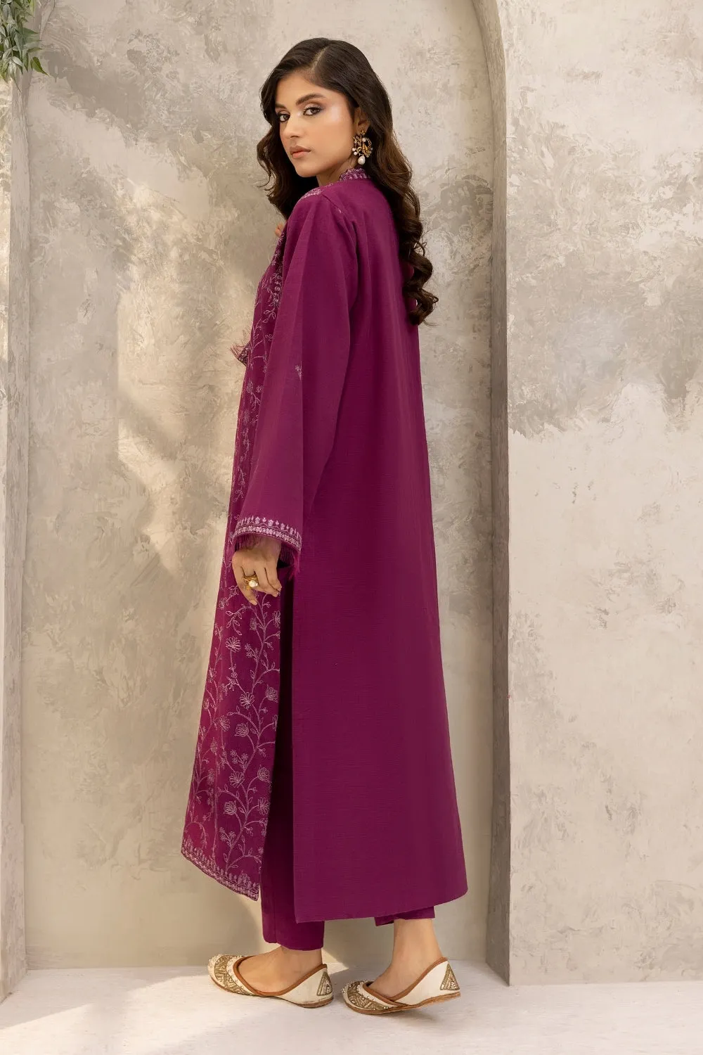 2PC STITCHED | EMBROIDERED KHADDAR SUIT