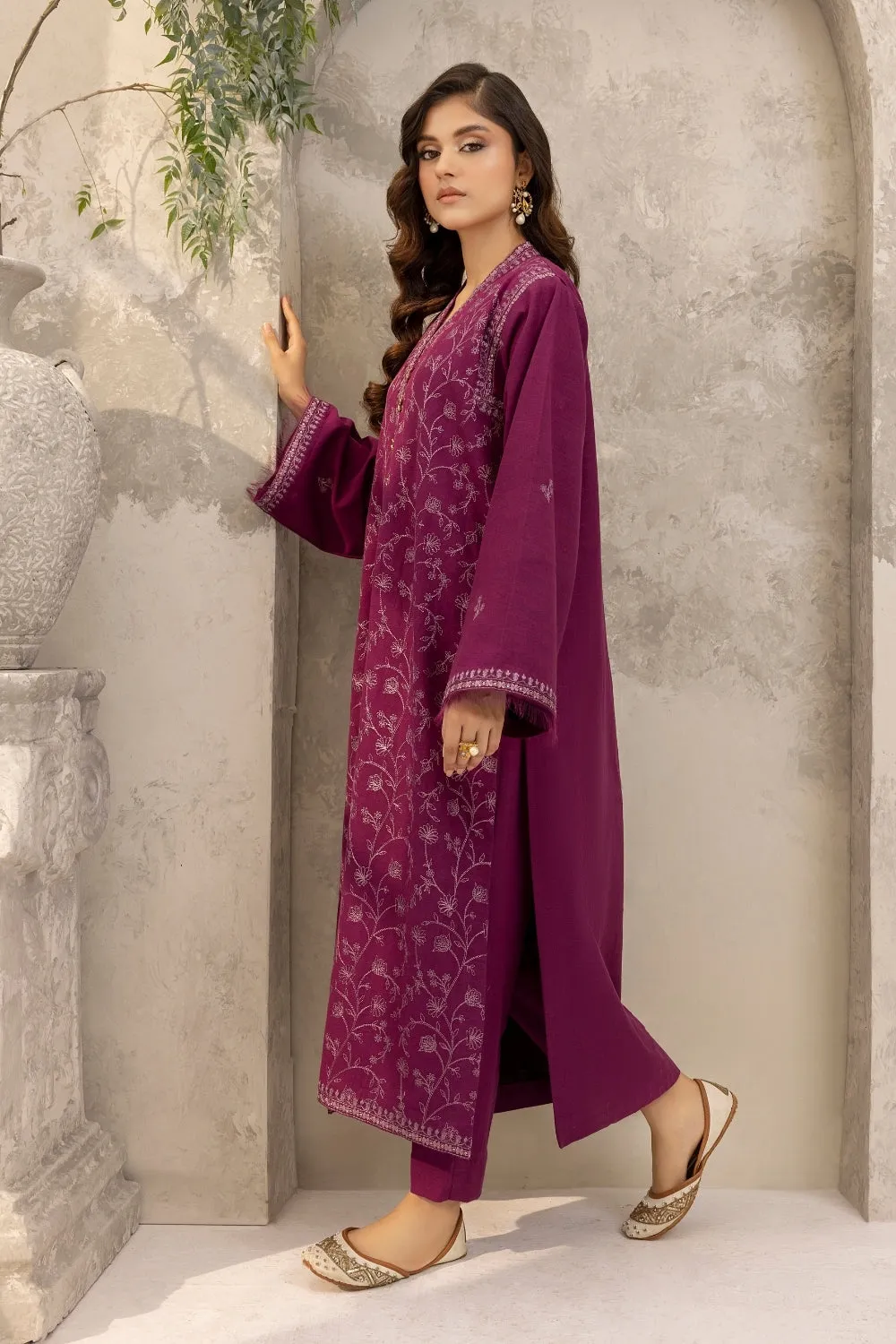 2PC STITCHED | EMBROIDERED KHADDAR SUIT