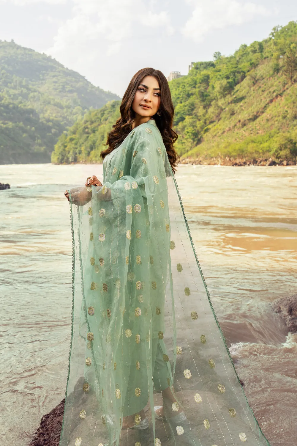 2PC Stitched | Jacquard Shirt   Dupatta