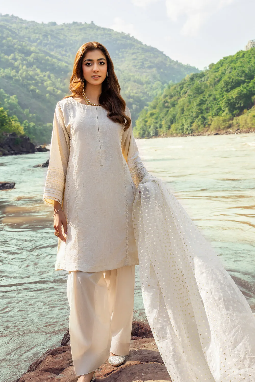 2PC Stitched | Jacquard Stitched   Dupatta