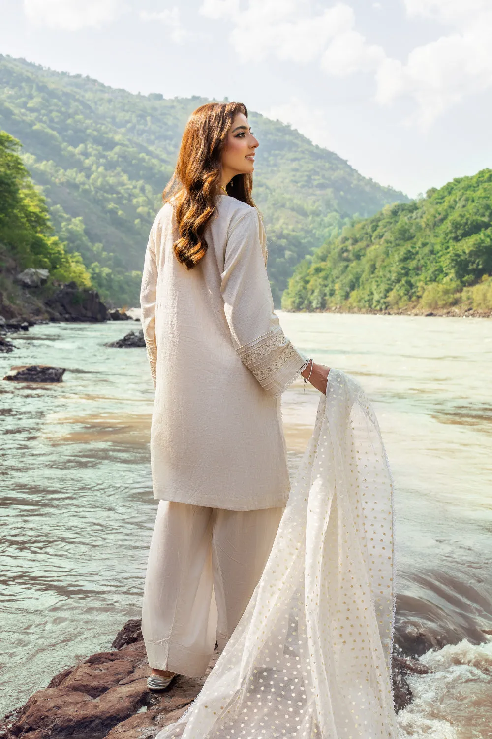 2PC Stitched | Jacquard Stitched   Dupatta