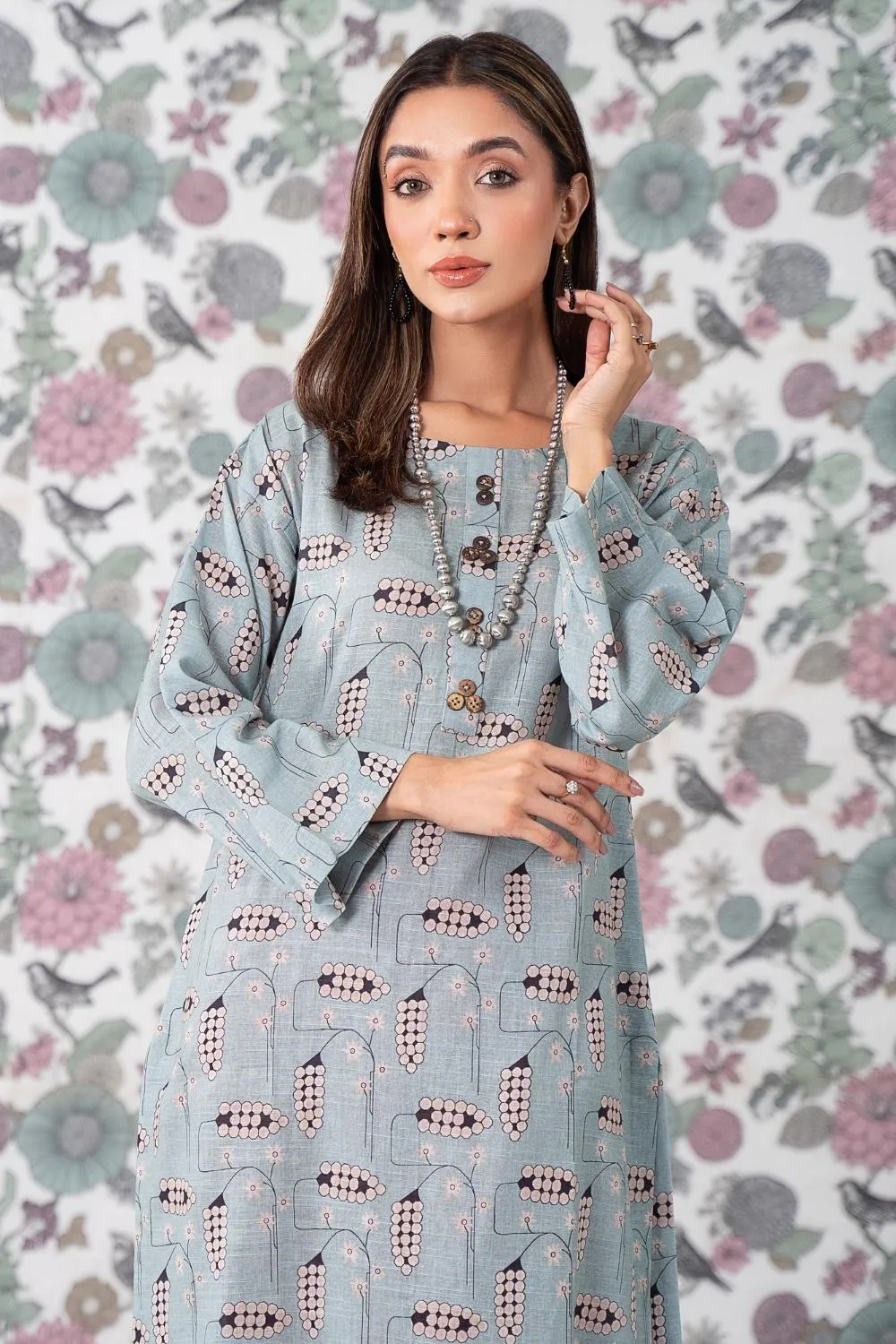 2PC Stitched |Printed Khaddar Suit