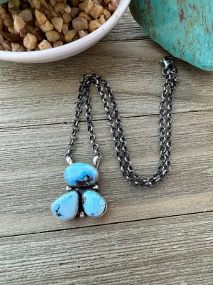 3 Stone Fixed Pendant Necklace