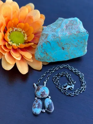 3 Stone Fixed Pendant Necklace