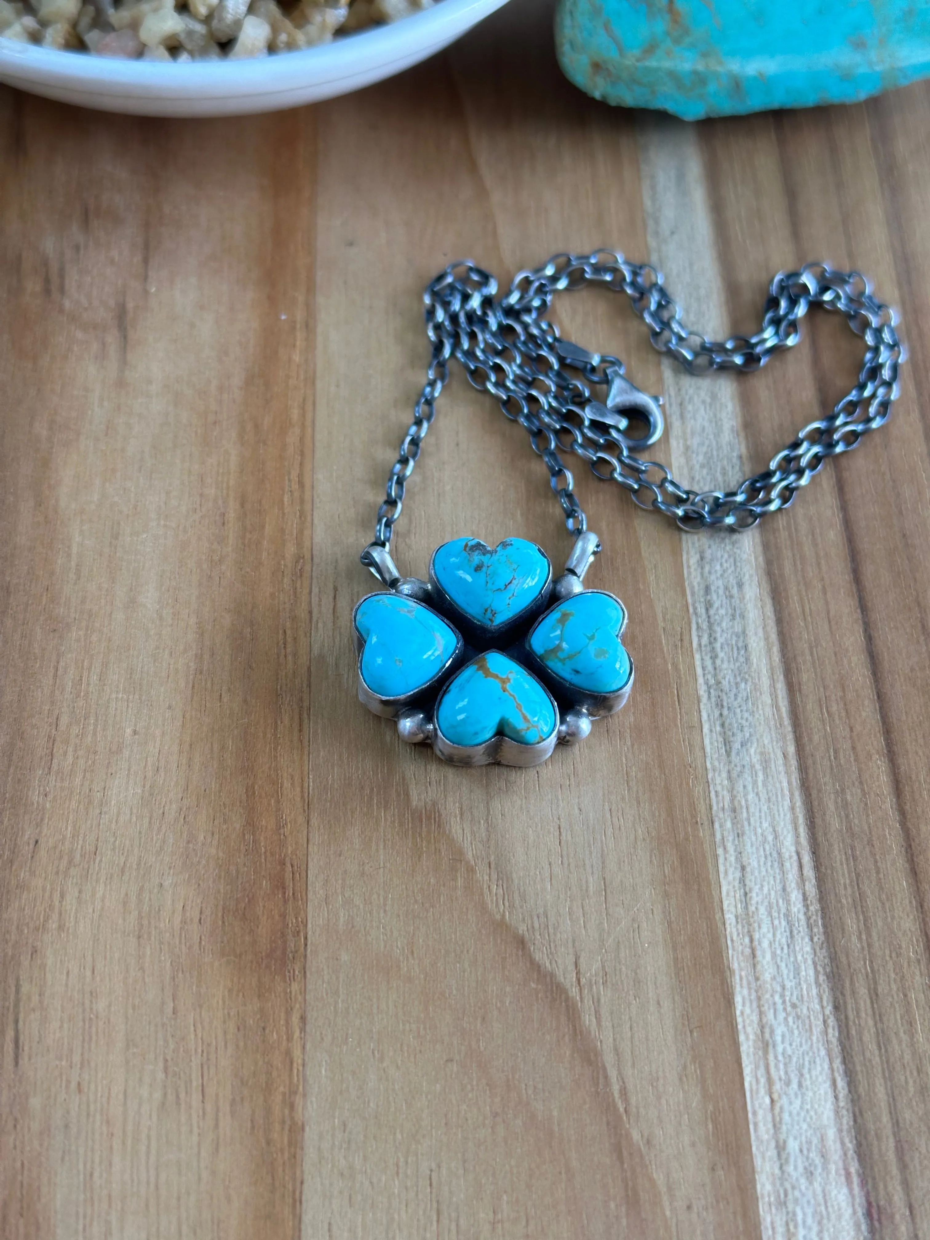 4 Leaf Clover Heart Necklace