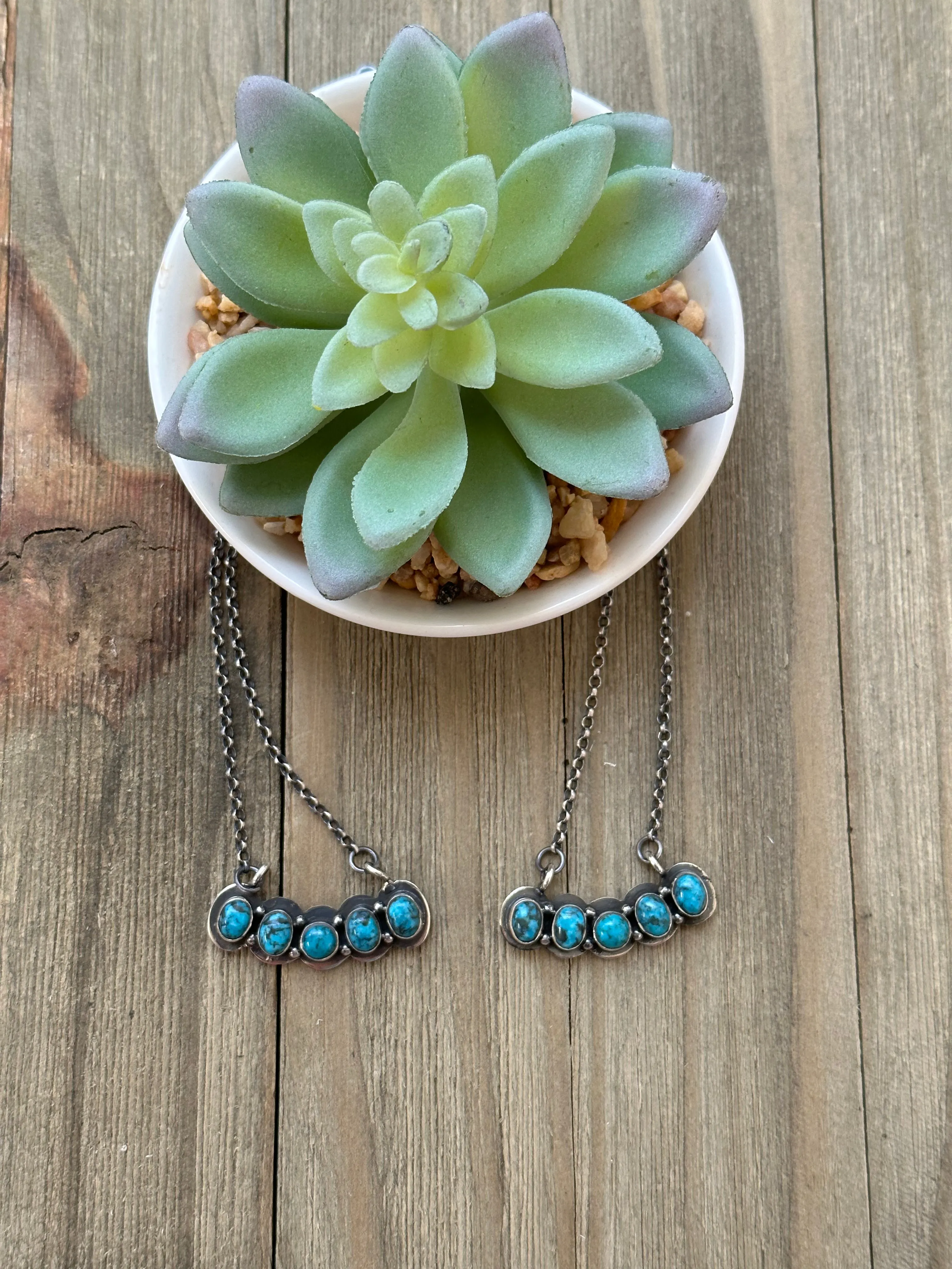 5 Stone Fixed Pendent Necklace
