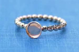 5mm Gold Filled Beaded Bezel Cup Ring blank