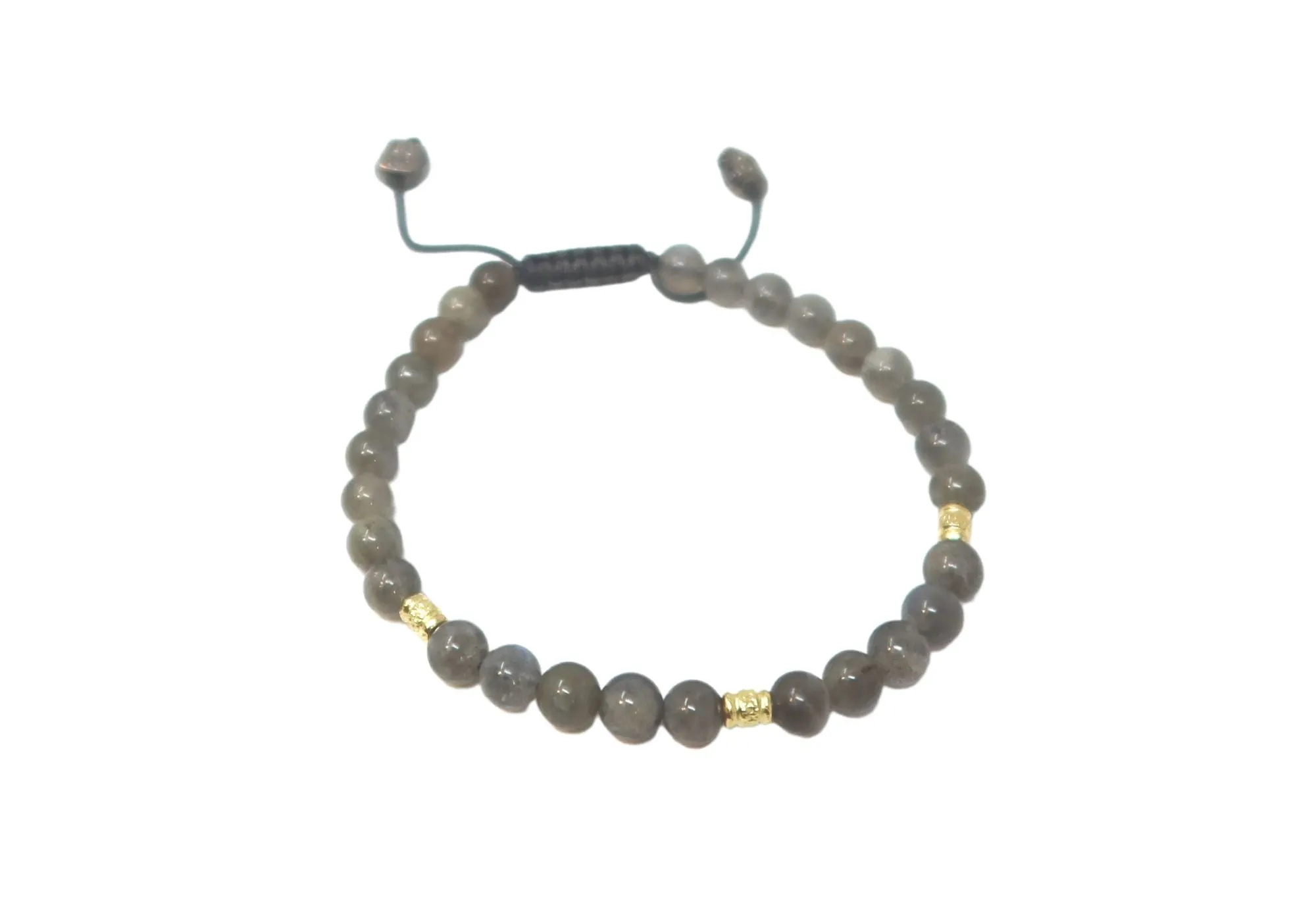 6MM LABRADORITE BEADED PULL BRACELET