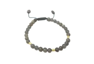 6MM LABRADORITE BEADED PULL BRACELET