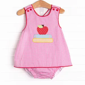 A  Honor Roll Applique Diaper Set, Pink