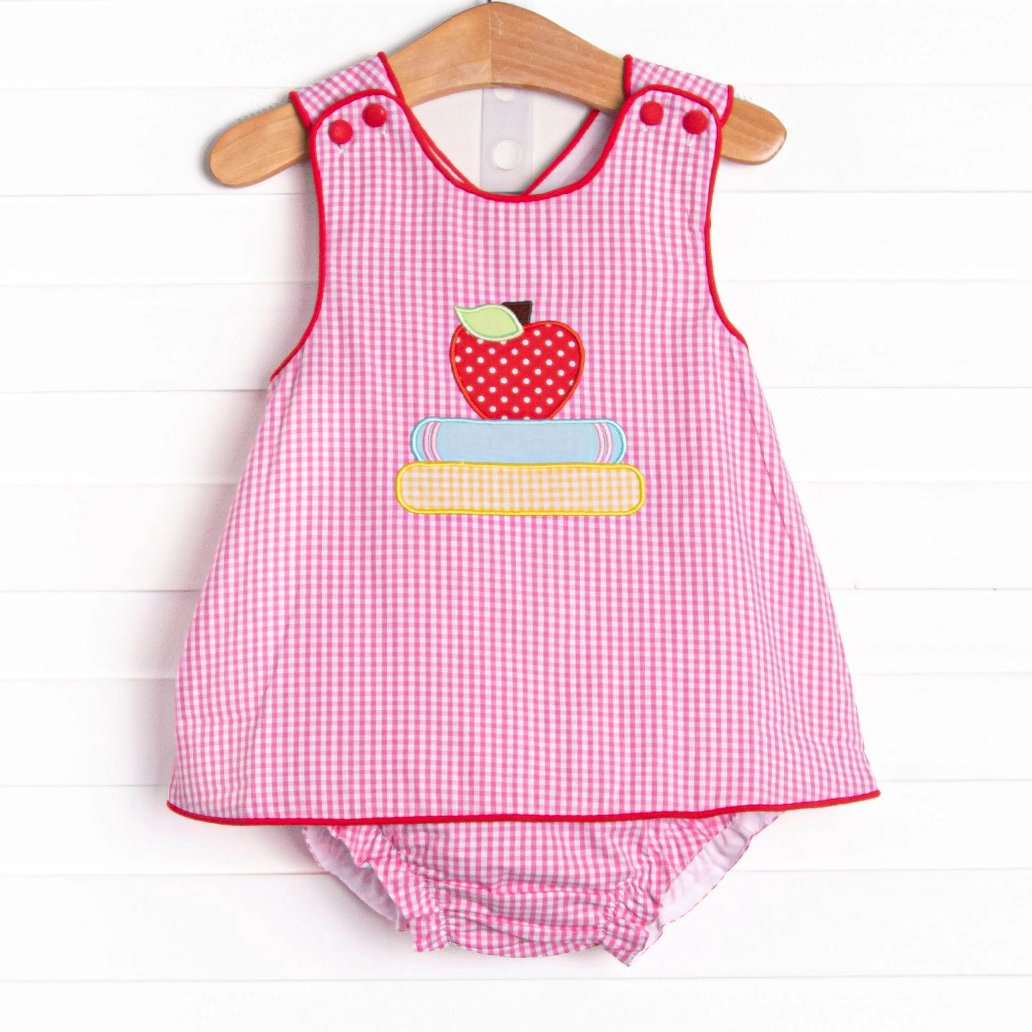 A  Honor Roll Applique Diaper Set, Pink